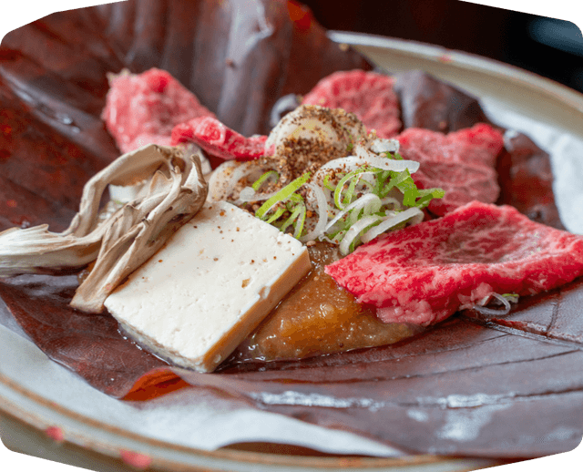 飛騨牛すったて鍋定食の写真